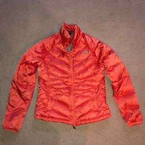 Women’s Orange North Face puffer jacket!